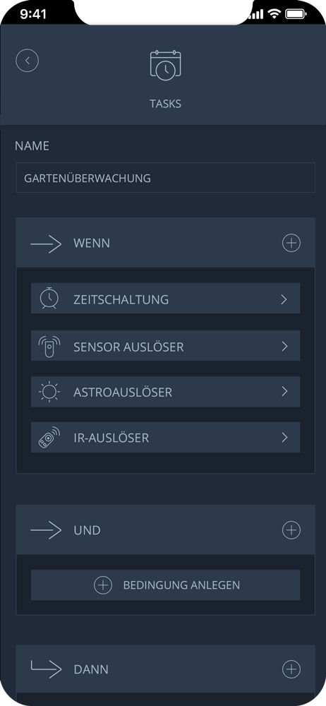 tasks screen iqontrol neo