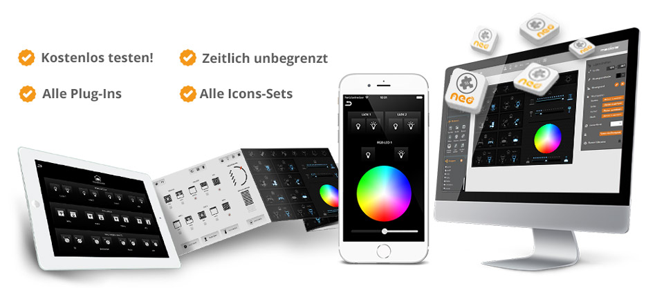 banner eigene app in schritten tablet smartphone smarthome mediola neo creator
