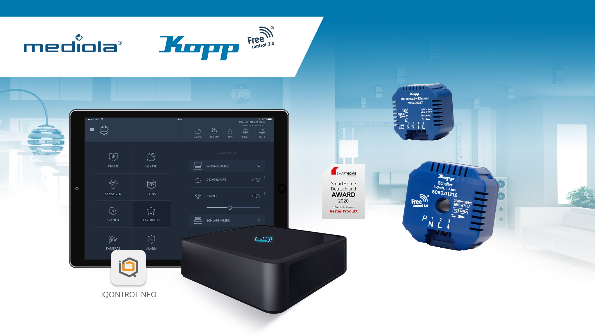 Pressmitteilung - Kooperation zwischen Kopp und mediola - Smart Home