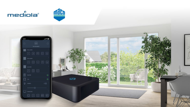 Mediola integriert den neuen Fenstersensor eTronic von MACO und vernetzt ihn mit der smarten Produktpalette von HAUTAU