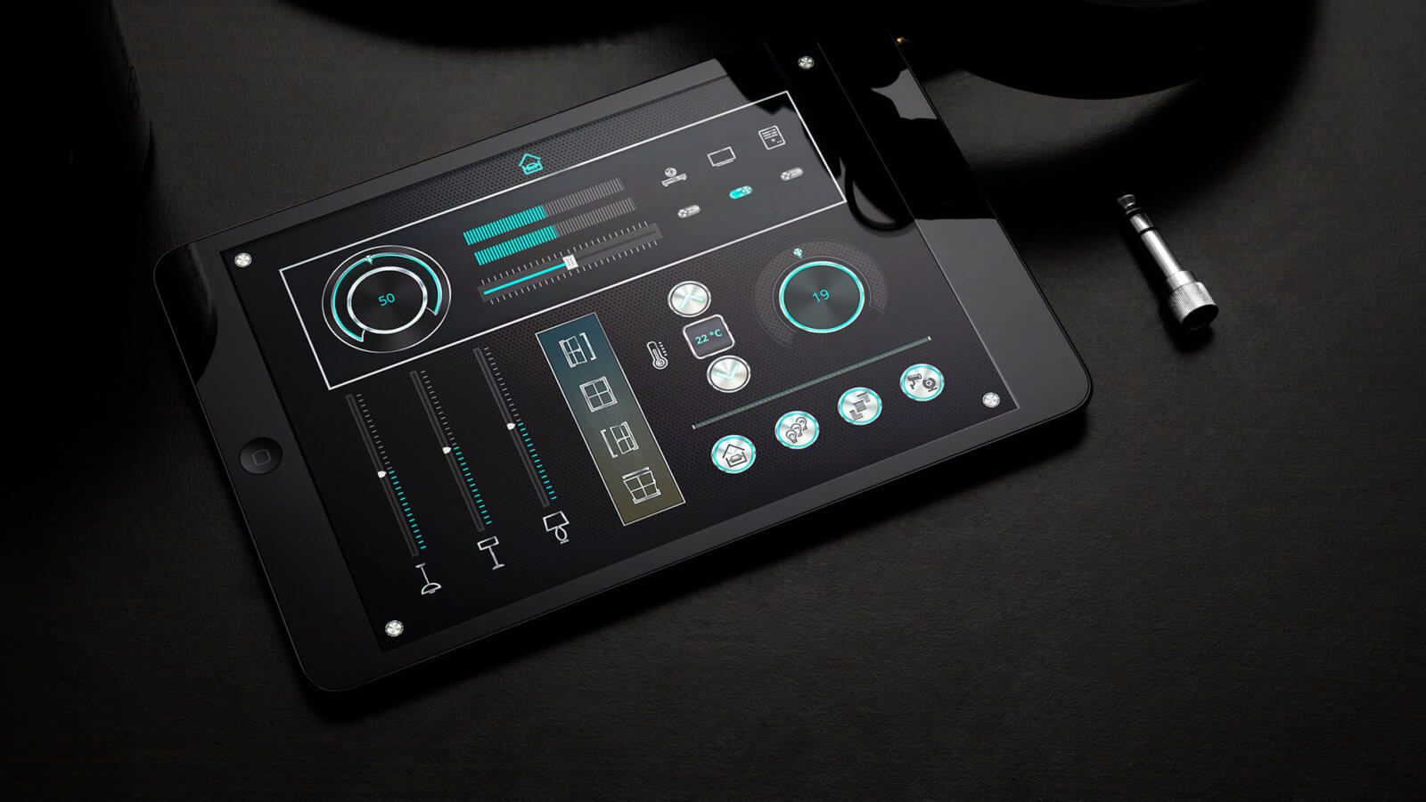 Smart Home mit mediola neo Skinset Chrome